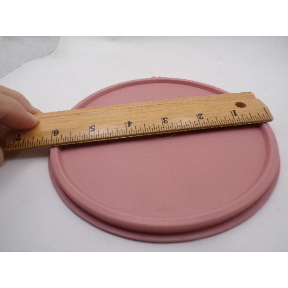 Tupperware 227-23 Vintage Round Replacement Lid Seal 7 Inch Dusty Rose Pink